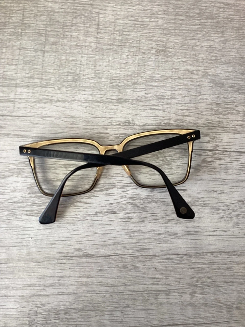 DITA Polymath Black Gold Square Designer Frames Glasses